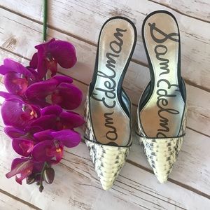 Sam Edelman Snake Skin Odelia Leather upper heel